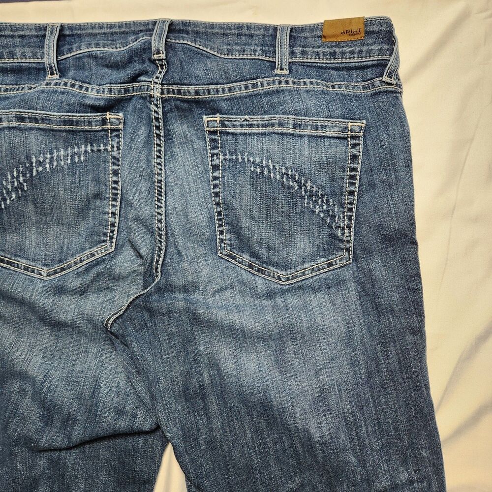 Ariat Womens 33R Natalia Wide Leg Denim Trouser Frayed Hem Jeans - Picture 3 of 13